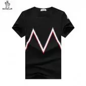 moncler unisex logo front t-shirt homme snow mountain black